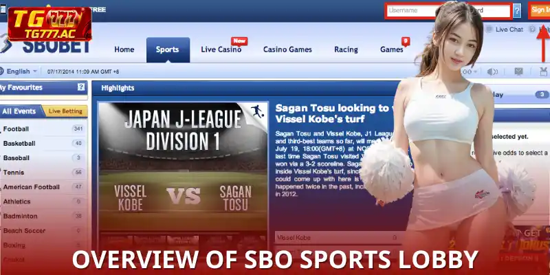 Overview of SBO Sports Lobby